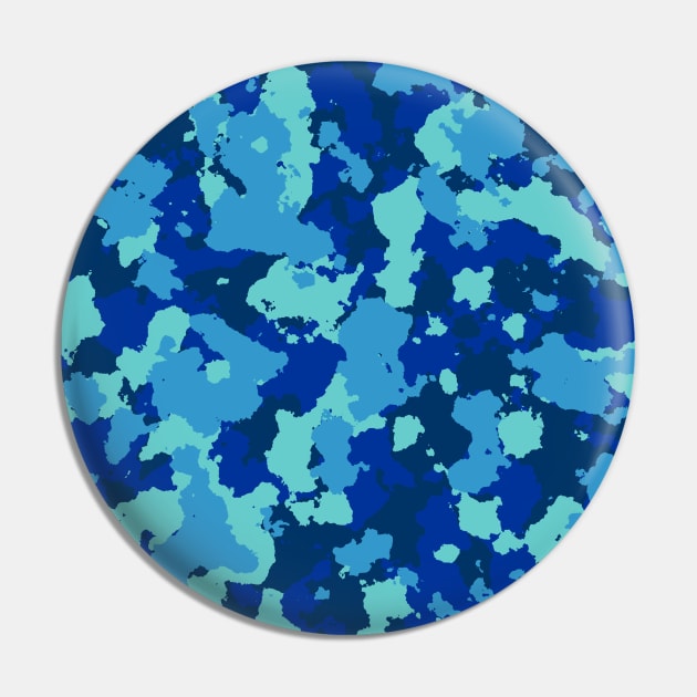 Light Blue Camouflage Pin by Tshirtstory