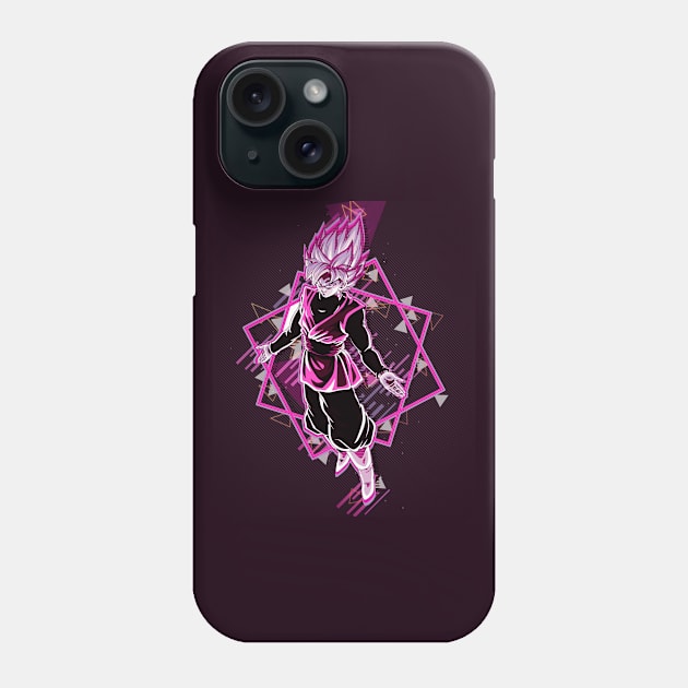 Dragon Ball Super : Black Goku "SuperSaiyan" 80's retro rose style - awsome gift for Dragon Ball lover & fans Phone Case by EhsanStore