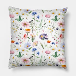 In Full Bloom Wildflowers Pillow