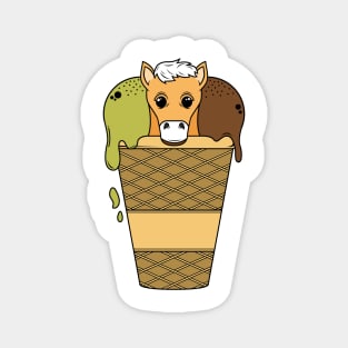 Horse with Waffle Ice Cream Magnet