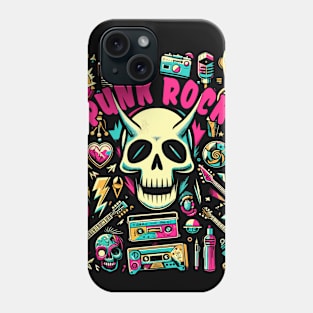 Rhythmic Riot: Punk Rock Vector Artwork Phone Case