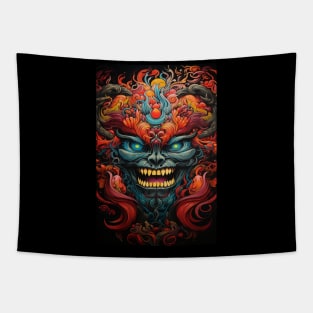 Psychedelic Red Devil Tapestry