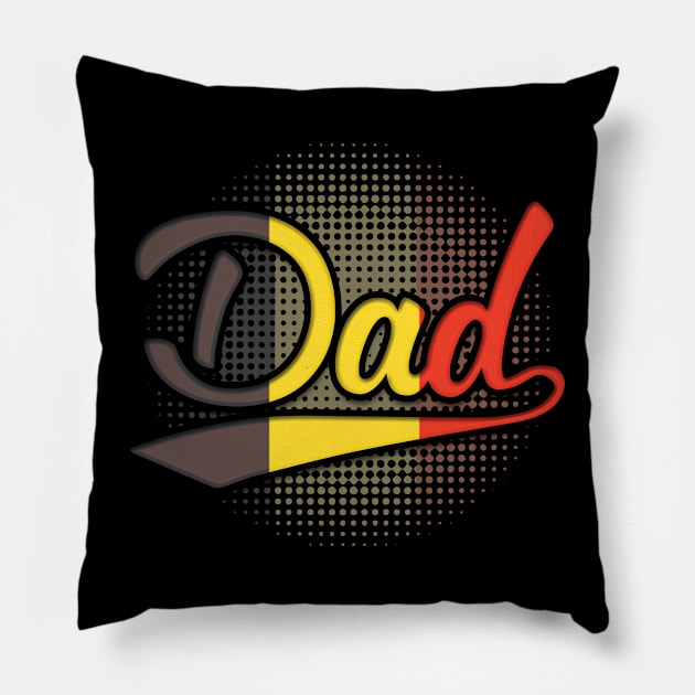 Belgian Dad - Gift for Belgian From Belgium Pillow by Country Flags