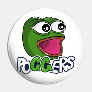 Poggers GG Twitch emote Pepe the frog Pin