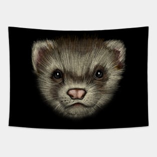 Realistic portrait of a ferret best gift for ferret lovers Tapestry