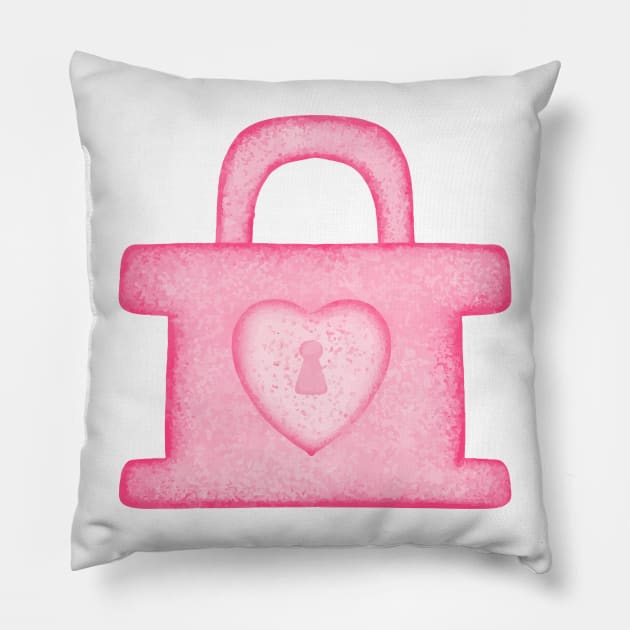 Heart Padlock Pillow by Aisiiyan