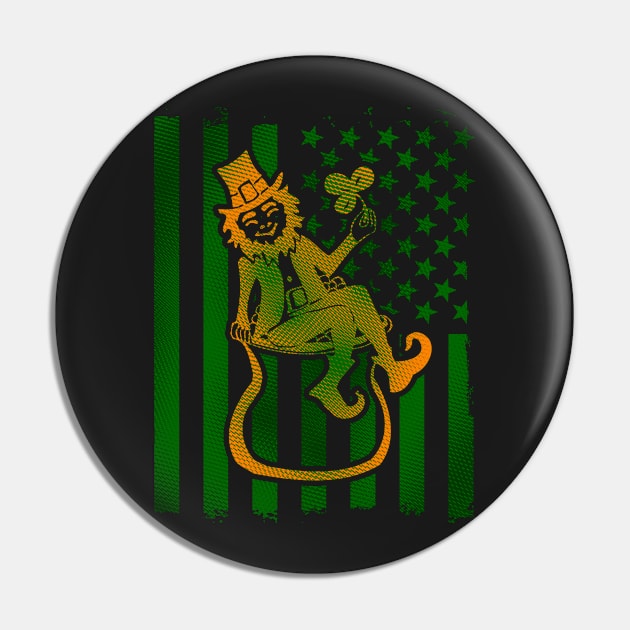 Irish American Leprechaun Pin by RadStar