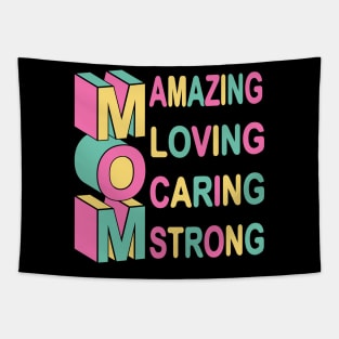 Mom - Amazing - Loving - Caring Tapestry