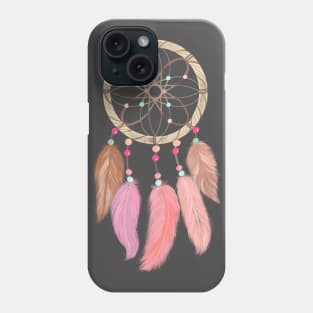 Pink/Tan Beaded Dreamcatcher Phone Case