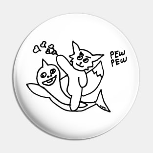 Pew Pew Kitty Pin