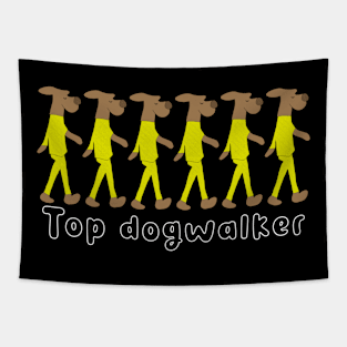 Top  dogwalker Tapestry