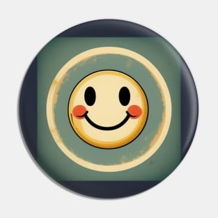 Vintage Happy Smiley Face Retro 70s 80s Aesthetic Pin