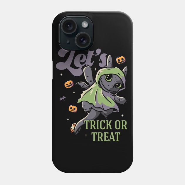 Lets Trick Or Treat Funny Cute Spooky Phone Case by eduely