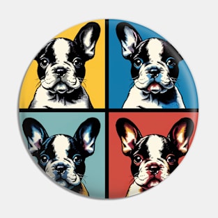 Pop Retro French Bulldog Art - Cute Puppy Pin