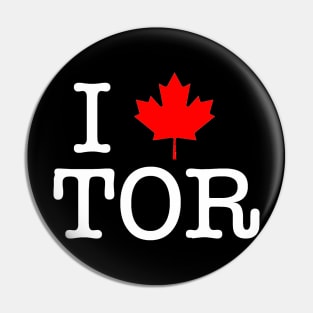 I Maple Leaf Toronto (White Lettering) Pin