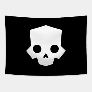 Skull logo (white) Tapestry