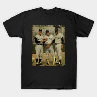 Roger Maris Mickey Mantle And Elston Howard In New York Yankees T