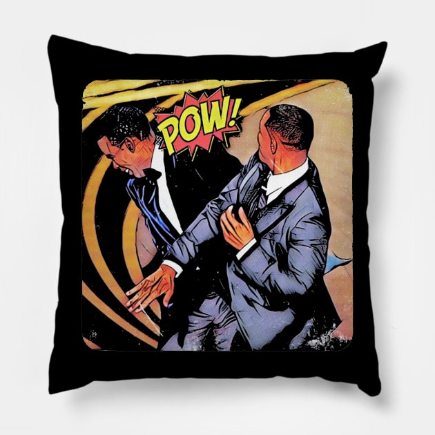 WILL SMITH CHRIS ROCK POW! Pillow by thedeuce