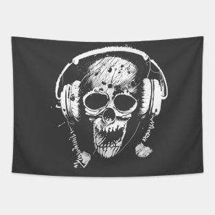 Skull Headphones Tapestry