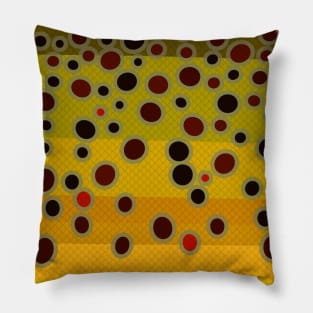 Trout Fishing Brown Trout Fish Pattern Art Original Pillow