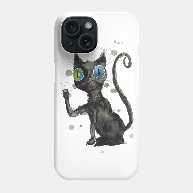 Cute cat Phone Case by Bwiselizzy