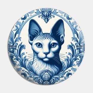 Delft Tile With Sphinx Cat No.6 Pin