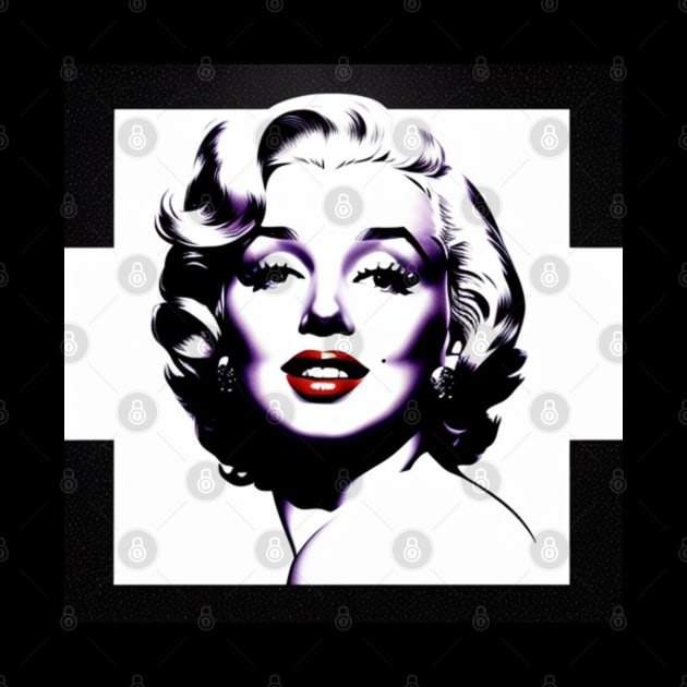 Bad Girl Marilyn Black and White by musicgeniusart