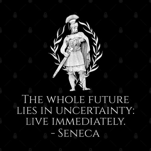 Motivational Seneca Quote On Future Ancient Roman Philosophy by Styr Designs