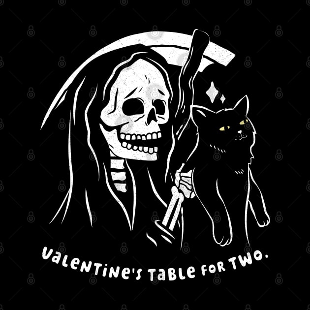 The Grim Reaper Loves Cat Single Valentine by Fitastic