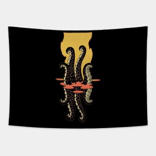 Octopus Lurking In The Murky Deep Tapestry