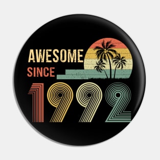 30 Years Old Awesome Since 1992 Gifts 30th Birthday Gift Pin