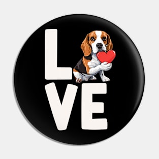 Beagle Love Pin