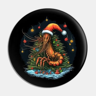 Prawn Christmas Pin