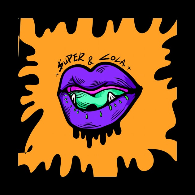 Dope purple evil mouth illustration by slluks_shop