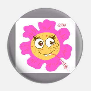 Sponge Bob Flower Pin