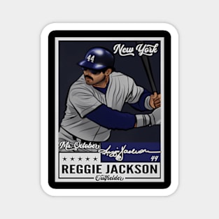 Reggie Jackson New York Y Throwback Card Magnet