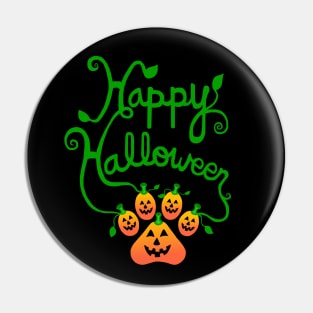 Happy Halloween Pawpkin Print Pin