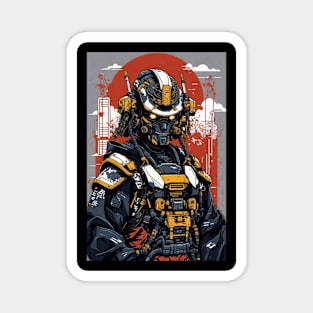 samurai warrior robot t-shirt Magnet