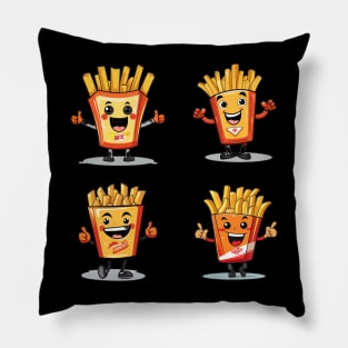 kawaii french fries T-Shirt cute potatofood funny Pillow