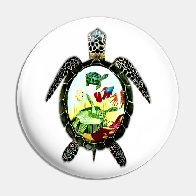 Swimming Turtles Pin by KC Morcom aka KCM Gems n Bling aka KCM Inspirations