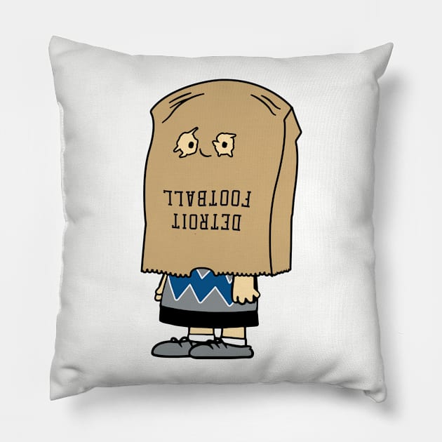 Detroit Bag Of Shame Pillow by unsportsmanlikeconductco