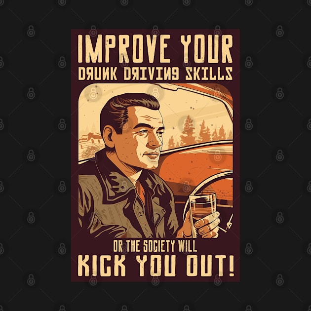 Drink & Drive | Vintage Soviet Propaganda Poster Design | Decor For Any Room by todorf5