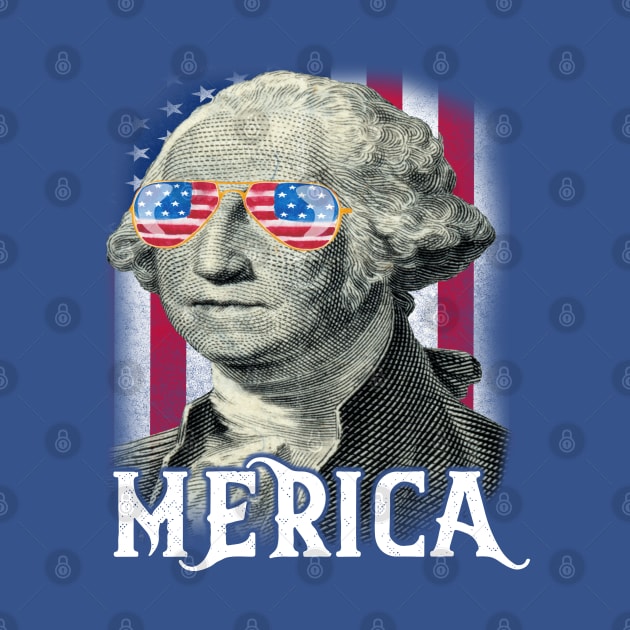 George Washington 4th of July Merica Gift by BeHappy12