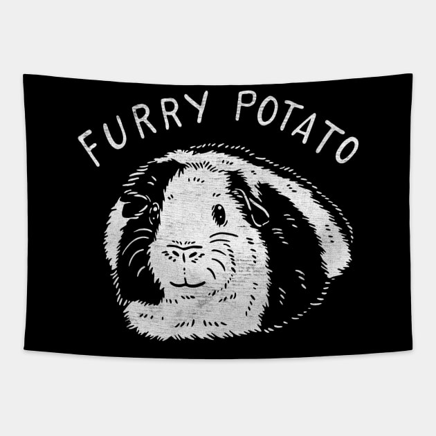 furry potato rabbit Tapestry by Angga.co