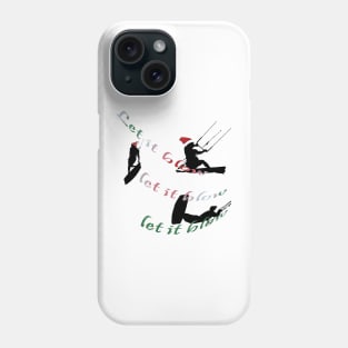 Kitesurf Christmas Holiday Vacation Vector Phone Case