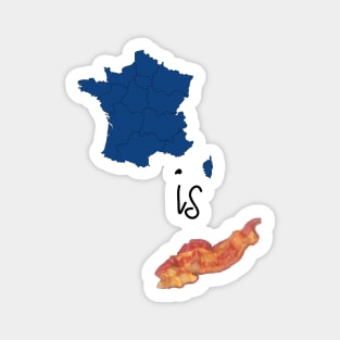 Francis Bacon - France Is Bacon Philosophy Pun - Joke Design Magnet