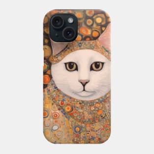Gustav Klimt Cat with Colorful Costume Phone Case