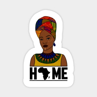 Home Africa, Love Africa, African Woman, Black Pride Magnet