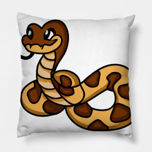 Cute Rattlesnake Drawing Pillow