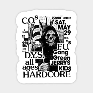 D.Y.S. / Gang Green / Jerry's Kids / F.U.s Punk Flyer Magnet